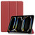 iPad Pro 11 2024 Custer Pure Color 3-Fold Holder Smart Leather Tablet Case - Wine Red