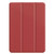 iPad Pro 11 2024 Custer Pure Color 3-Fold Holder Smart Leather Tablet Case - Wine Red