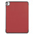 iPad Pro 11 2024 Custer Pure Color 3-Fold Holder Smart Leather Tablet Case - Wine Red