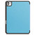 iPad Pro 11 2024 Custer TPU Pure Color 3-Fold Holder Smart Leather Tablet Case with Pen Tray - Sky Blue