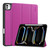 iPad Pro 11 2024 ENKAY Tri-fold Custer Texture TPU Leather Smart Tablet Case with Pen Slot - Purple