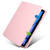 iPad Air 13 2024 Acrylic 360 Rotation Detachable Leather Tablet Case - Sand Pink