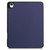 iPad Air 13 2024 Custer TPU Pure Color 3-Fold Holder Smart Leather Tablet Case with Pen Tray - Dark Blue