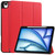 iPad Air 13 2024 Custer TPU Pure Color 3-Fold Holder Smart Leather Tablet Case with Pen Tray - Red