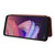 TCL 10 SE Carbon Fiber Texture Leather Phone Case with Card Slot - Brown