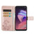 TCL 10 SE Four-leaf Clasp Embossed Buckle Mobile Phone Protection Leather Case - Rose Glod