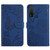 TCL 20 R 5G Skin Feel Butterfly Peony Embossed Leather Phone Case - Blue