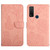 TCL 20 R 5G Skin Feel Butterfly Peony Embossed Leather Phone Case - Pink