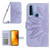 TCL 20 SE Skin Feel Sun Flower Pattern Flip Leather Phone Case with Lanyard - Purple