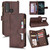 TCL 20 XE Litchi Texture Zipper Leather Phone Case - Brown