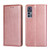TCL 30 5G / 30+ 5G Pure Color Magnetic Leather Phone Case - Rose Gold