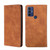 TCL 30 SE / 306 / 305 / Aqous V6 / V6 Plus Skin Feel Magnetic Horizontal Flip Leather Phone Case - Light Brown