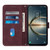 TCL 30 V 5G T781S / 30XE 5G Crossbody 3D Embossed Flip Leather Phone Case - Wine Red