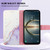 TCL 30 V 5G T781S/30 XE 5G PT003 Marble Pattern Flip Leather Phone Case - White Purple LS006