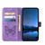 TCL 305 / 306 / 30 SE AL02 Embossed Butterfly Leather Phone Case - Light Purple