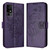 TCL 40 R 5G Embossed Butterfly Leather Phone Case - Dark Purple