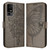 TCL 40 R 5G Embossed Butterfly Leather Phone Case - Grey