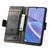 TCL 40 SE CaseNeo Splicing Dual Magnetic Buckle Leather Phone Case - Black