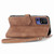 TCL 40 SE Embossed Flower Zipper Leather Phone Case - Brown
