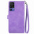 TCL 40 SE Embossed Flower Zipper Leather Phone Case - Purple