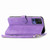 TCL 40 SE Embossed Flower Zipper Leather Phone Case - Purple