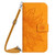TCL 40 SE HT04 Skin Feel Sun Flower Embossed Flip Leather Phone Case with Lanyard - Yellow