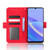 TCL 40 SE Skin Feel Calf Texture Card Slots Leather Phone Case - Red