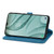 TCL 40 XL Embossed Flower Zipper Leather Phone Case - Blue