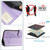 TCL 405 / 406 / 408 Cat Rat Embossed Pattern RFID Leather Phone Case with Lanyard - Purple