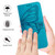 TCL 50 5G Embossed Butterfly Leather Phone Case - Blue