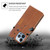 TCL 50 SE 4G Contrast Color Side Buckle Leather Phone Case - Light Brown + Green