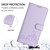 TCL 50 SE Cat Rat Embossed Pattern RFID Leather Phone Case with Lanyard - Purple