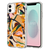 AMPD - TPU / Acrylic Hd Print Case for Apple iPhone 11 - Floral Orange Pattern