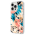AMPD - TPU / Acrylic Hd Print Case for Apple iPhone 15 Pro Max - Floral Blue Pattern