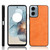 Motorola Moto G 5G 2024 Cow Pattern Sewing Back Cover Phone Case - Orange