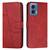 Motorola Moto G 5G 2024/G 5G 2024 Stitching Calf Texture Buckle Leather Phone Case - Red