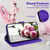 Motorola Moto G Play 2024 Butterfly Rose Embossed Leather Phone Case - Purple