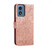 Motorola Moto G Play 2024 Lace Flower Embossing Flip Leather Phone Case - Rose Gold