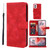 Motorola Moto G Power 5G 2024 Skin Feel Geometric Lines Leather Phone Case - Red