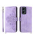 Motorola Moto G Stylus 5G 2024 Skin-feel Flowers Embossed Wallet Leather Phone Case - Purple