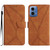 Motorola Moto G Stylus 5G 2024 Stitching Embossed Leather Phone Case - Brown