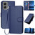 Motorola Moto G Stylus 5G 2024 YX0070 Carbon Fiber Buckle Leather Phone Case with Lanyard - Royal Blue