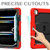 iPad Pro 13 2024 Silicone Hydric PC Tablet Case with Shoulder Strap & Holder - Red