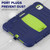 iPad Pro 11 2024 3-Layer Silicone Hybrid PC Tablet Case - Navy Blue Lime