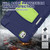 iPad Pro 11 2024 3-Layer Silicone Hybrid PC Tablet Case - Navy Blue Lime