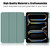 iPad Pro 11 2024 Acrylic 3-Fold Smart Leather Tablet Case - Deep Green