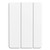 iPad Pro 11 2024 Custer TPU Pure Color 3-Fold Holder Smart Leather Tablet Case with Pen Tray - White