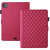 iPad Pro 11 2024 Rhombus Lattice Leather Smart Tablet Case - Red