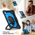 iPad Air 11 2024 Contrast Color Robot Silicone Hybrid PC Tablet Case - Black Blue