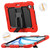 iPad Air 11 2024 Silicone Hydric PC Tablet Case with Shoulder Strap & Holder - Red